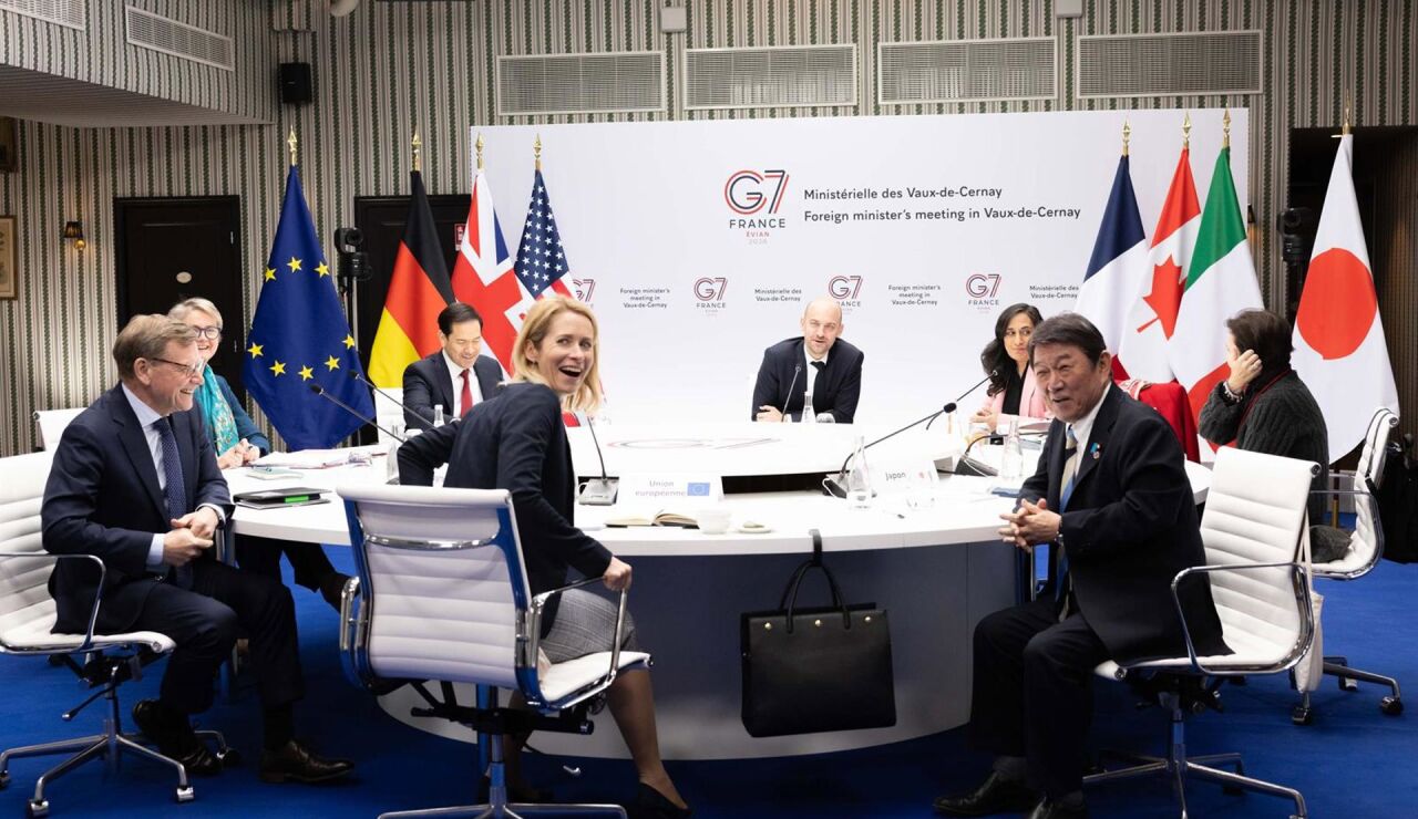 Imagen de la reuni&oacute;n d los pa&iacute;ses del G7 y la UE.