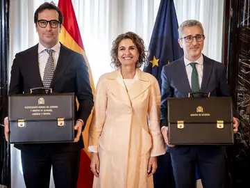 Carlos Cuerpo, Arcadi España y María Jesús Montero Carlos Cuerpo, Arcadi España y María Jesús Montero