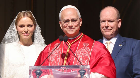 La princesa Charlene, el papa Le&oacute;n XIV y Alberto II de M&oacute;naco