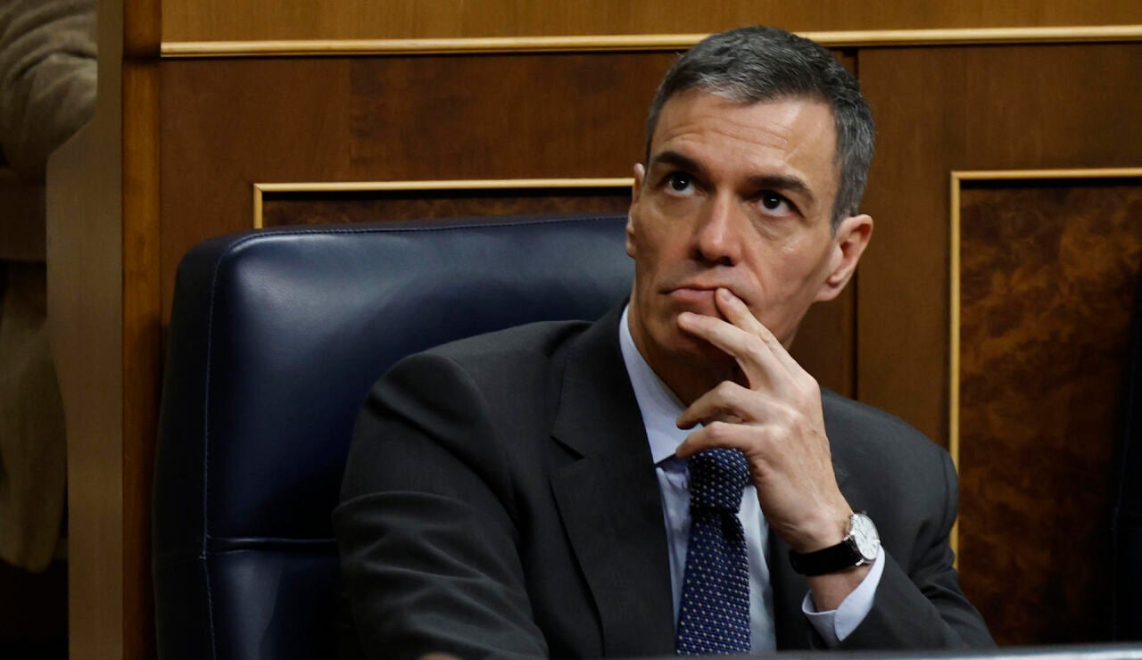 El presidente del Gobierno, Pedro S&aacute;nchez, durante una sesi&oacute;n de control al Gobierno en el Congreso