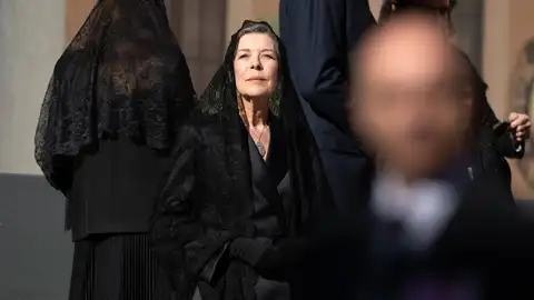 Carolina de Mónaco en la visita del papa León XIV al principado Carolina de Mónaco en la visita del papa León XIV al principado