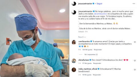 Jesús Castro, padre de dos bebés