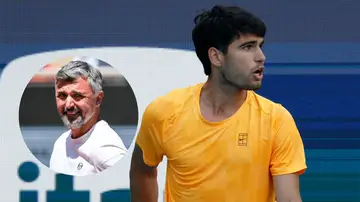 Alcaraz durante el Masters de Miami Alcaraz durante el Masters de Miami