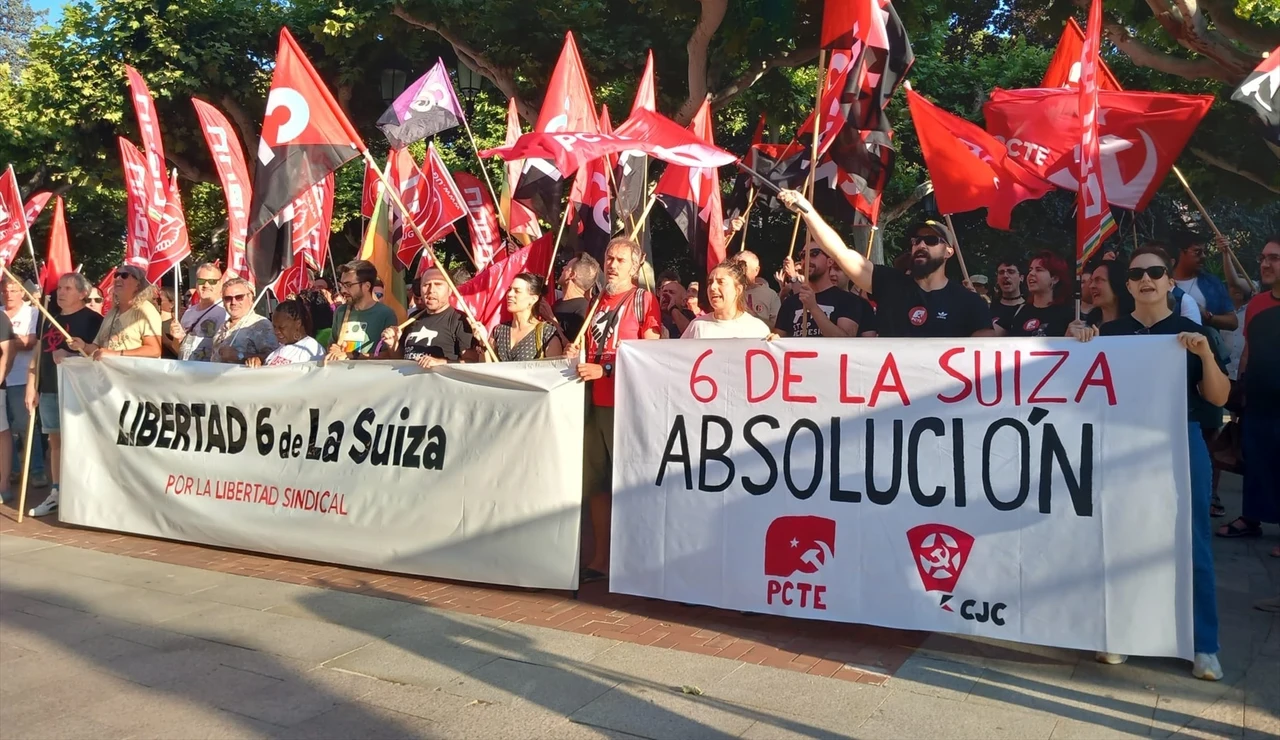 Concentración exige la libertad 'Las seis de La Suiza'