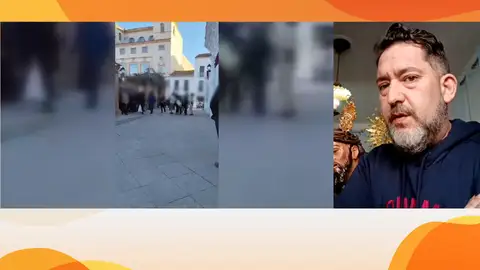 A golpes por un paso en Semana Santa A golpes por un paso en Semana Santa