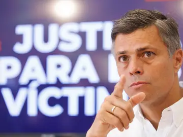 El político opositor venezolano Leopoldo López durante una rueda de prensa. El político opositor venezolano Leopoldo López durante una rueda de prensa.