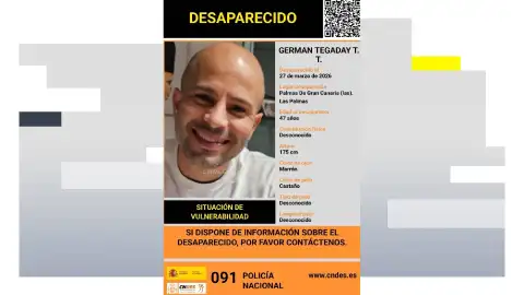 Buscan a un hombre desaparecido en Las Palmas de Gran Canaria Buscan a un hombre desaparecido en Las Palmas de Gran Canaria
