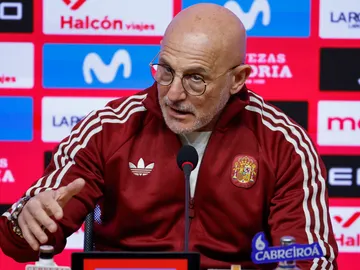 Luis de la Fuente, en rueda de prensa en el RCDE Stadium Luis de la Fuente, en rueda de prensa en el RCDE Stadium