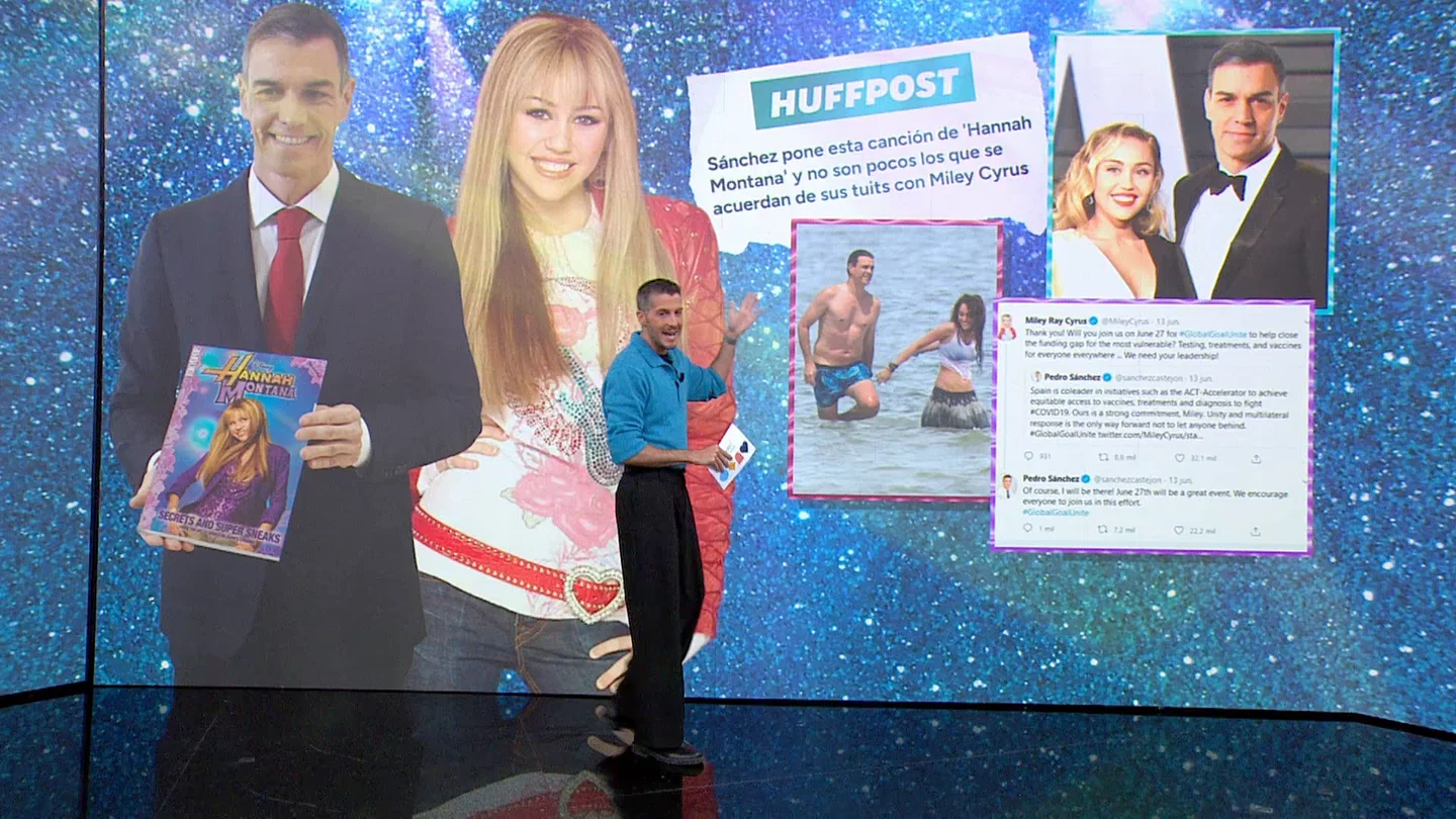 Imagen de Pedro Sánchez y Hannah Montana Imagen de Pedro Sánchez y Hannah Montana