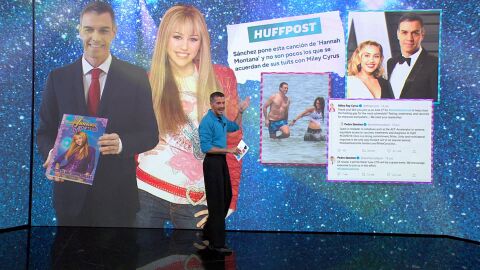 Imagen de Pedro S&aacute;nchez y Hannah Montana 