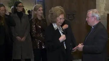 La Reina Sofía ante las cámaras La Reina Sofía ante las cámaras