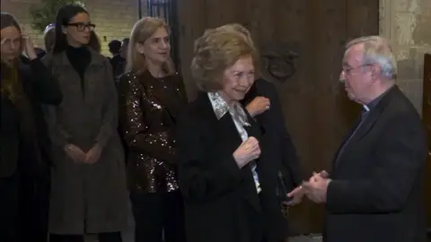 La Reina Sofía ante las cámaras La Reina Sofía ante las cámaras