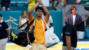 Montaje de Carlos Alcaraz en Miami y Feliciano López Montaje de Carlos Alcaraz en Miami y Feliciano López