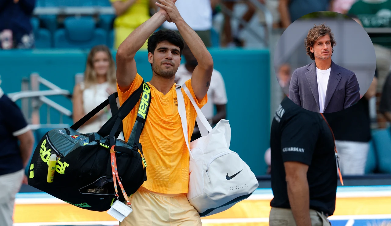 Montaje de Carlos Alcaraz en Miami y Feliciano López