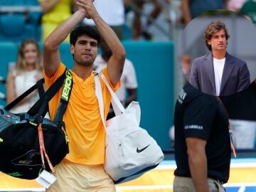 Montaje de Carlos Alcaraz en Miami y Feliciano L&oacute;pez