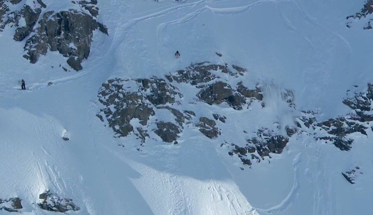 Abel Moga, en pleno descenso en Verbier