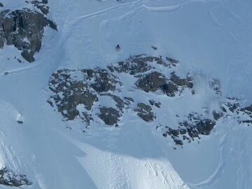 Abel Moga, en pleno descenso en Verbier