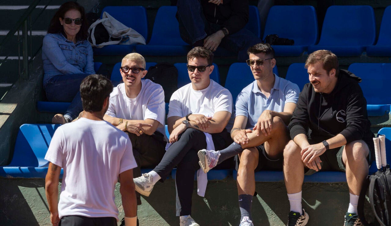 Alcaraz entrena en Murcia ante la atenta mirada de &Aacute;lvaro Morata