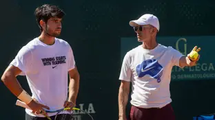 Samu López y Juan Carlos Ferrero, en el Real Murcia Club de Tenis 1919 Samu López y Juan Carlos Ferrero, en el Real Murcia Club de Tenis 1919