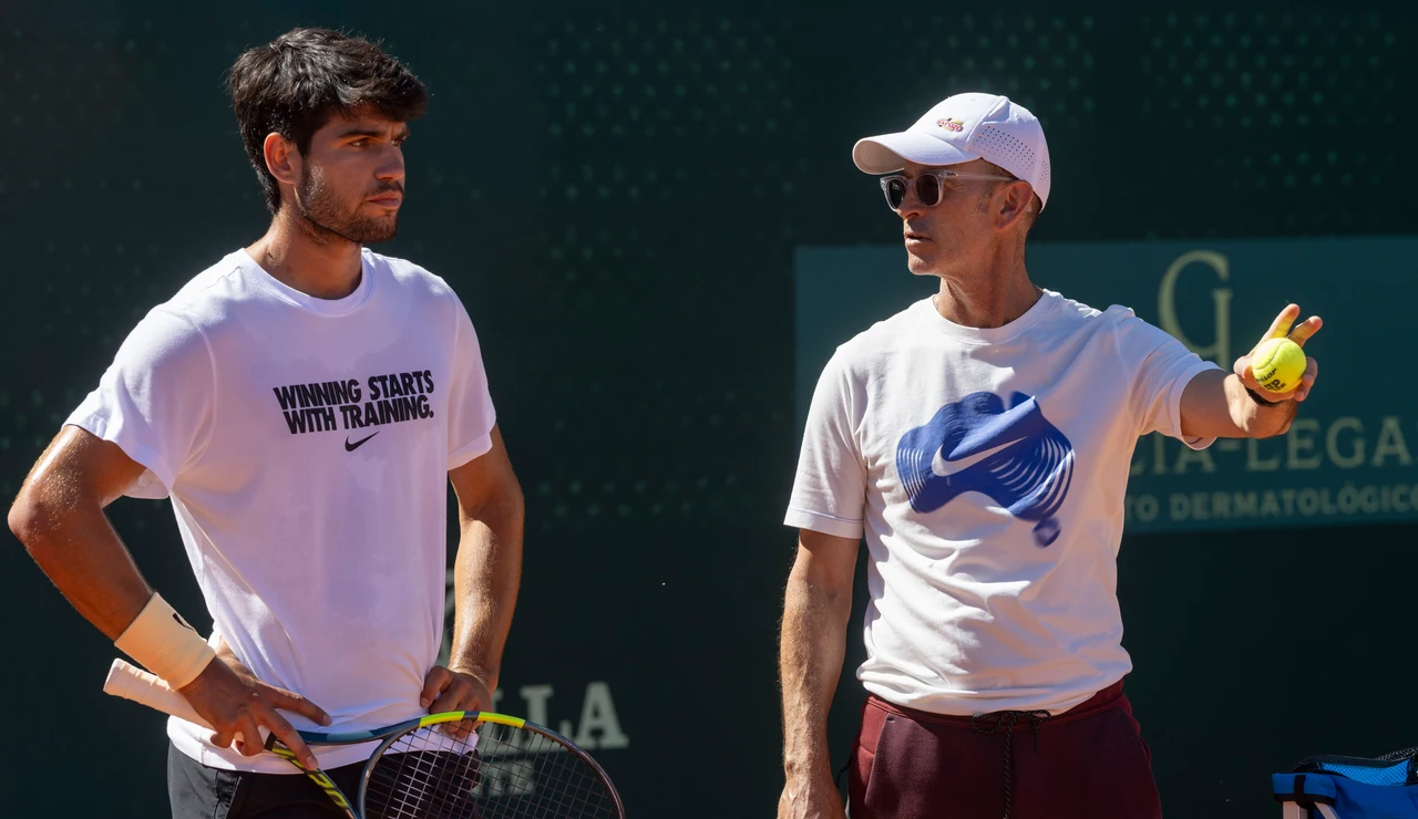 Samu López y Juan Carlos Ferrero, en el Real Murcia Club de Tenis 1919