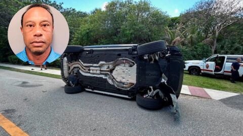 Lugar del accidente de Tiger Woods en Jupiter, Florida