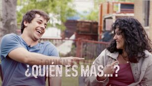 Los actores Germ&aacute;n y Marina en Entre Tierras