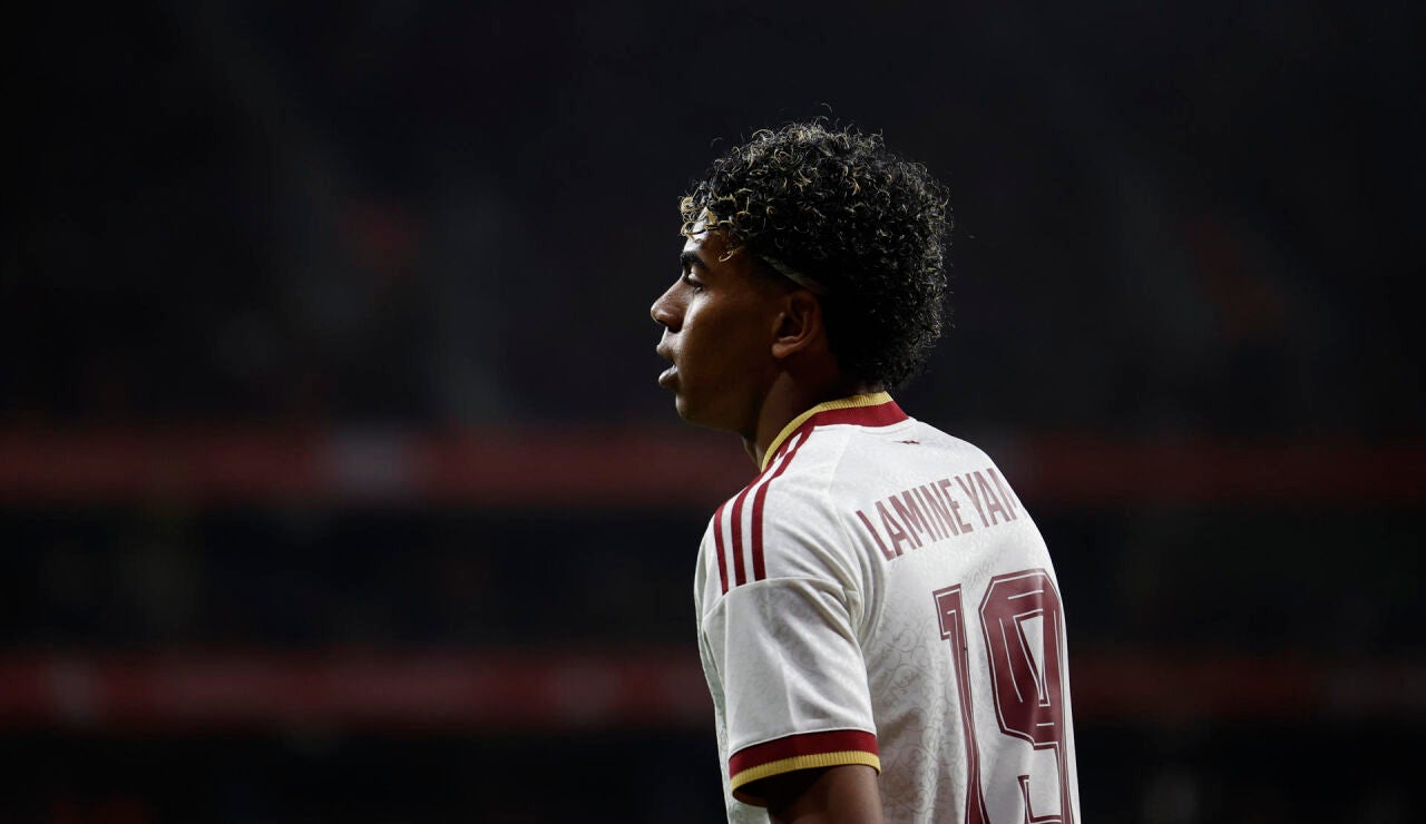 Lamine Yamal en el amistoso contra Egipto