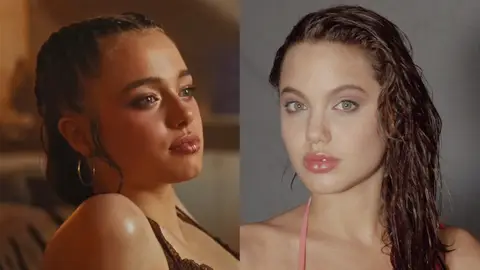 Montaje entre Shiloh Jolie y Angelina Jolie en los años 90 Montaje entre Shiloh Jolie y Angelina Jolie en los años 90