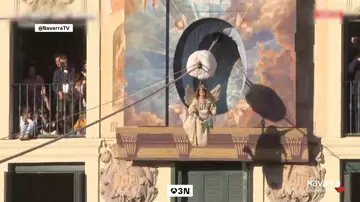 Tudela pone el broche final a su Semana Santa con la Bajada del ángel Tudela pone el broche final a su Semana Santa con la Bajada del ángel