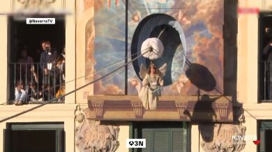 Tudela pone el broche final a la Semana Santa con la Bajada del Ángel 