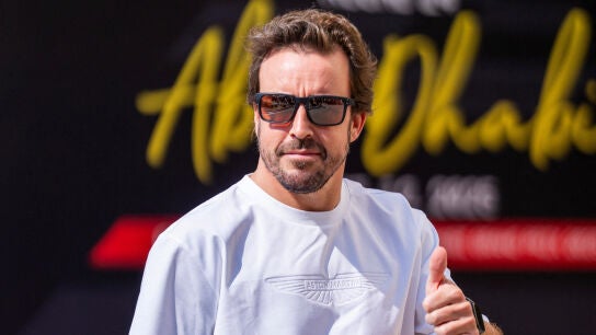 Fernando Alonso antes de una carrera