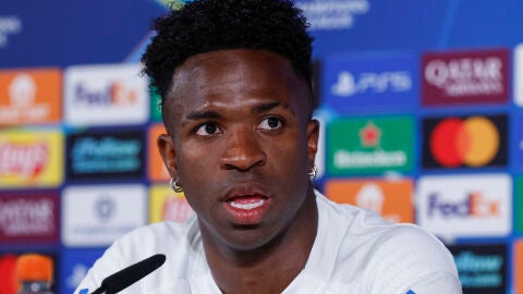 Vinicius Jr en rueda de prensa