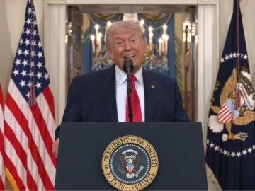 Donald Trump en un comunicado a la naci&oacute;n