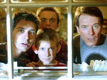 Justin Berfield, Erik Per Sullivan, Frankie Muniz y Bryan Cranston en Malcolm in the Middle