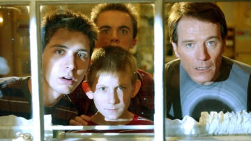 Justin Berfield, Erik Per Sullivan, Frankie Muniz y Bryan Cranston en Malcolm in the Middle