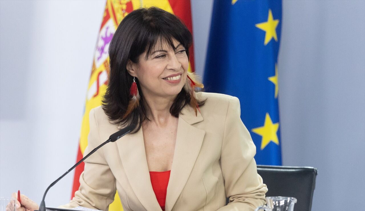 La ministra de Igualdad, Ana Redondo en una rueda de prensa.