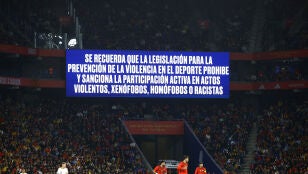 Imagen de Cornell&aacute; durante el Espa&ntilde;a-Egipto