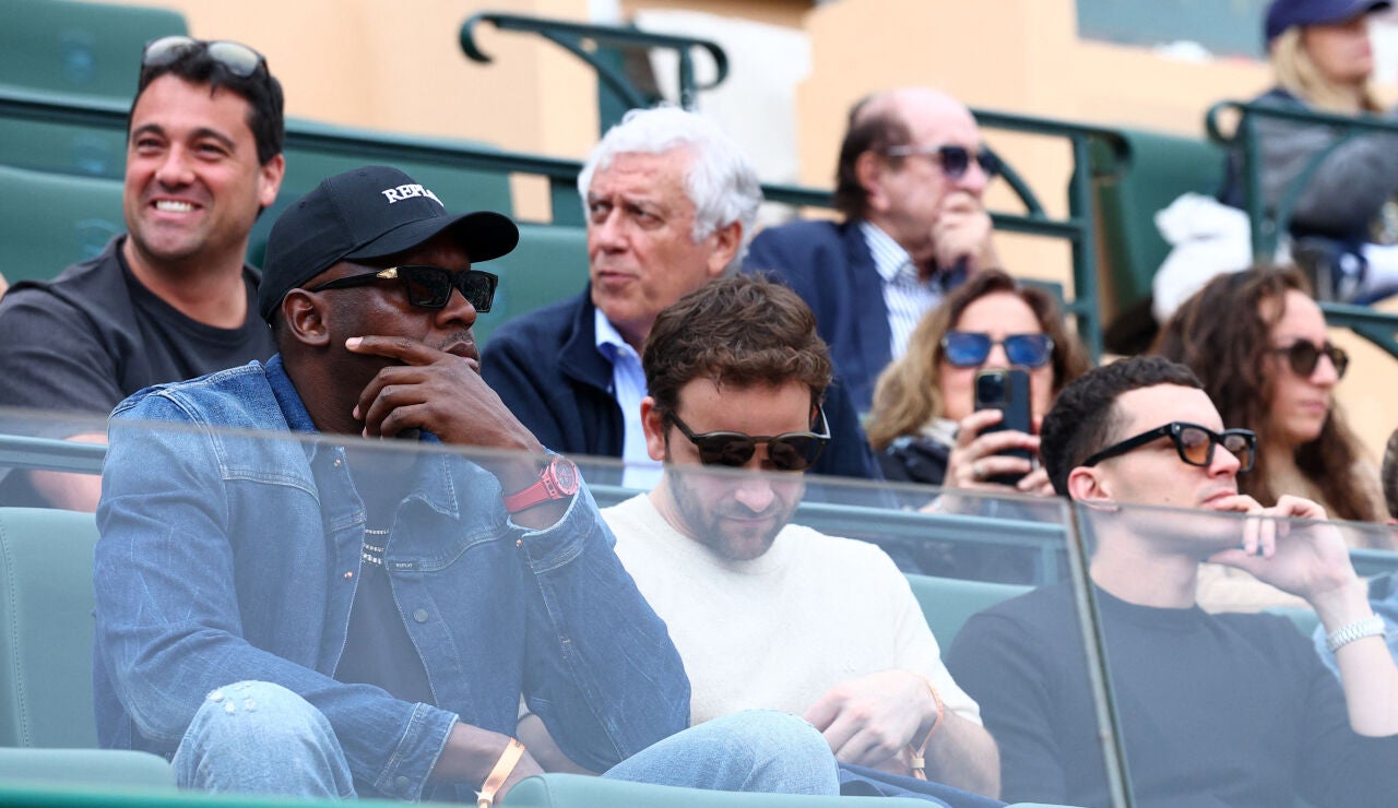 Usain Bol, en la grada del Masters de Montecarlo