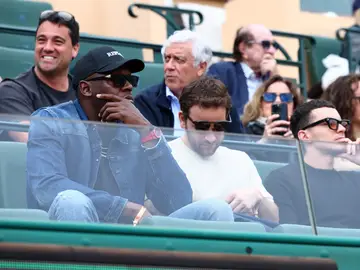 Usain Bol, en la grada del Masters de Montecarlo Usain Bol, en la grada del Masters de Montecarlo