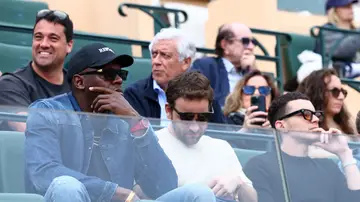 Usain Bol, en la grada del Masters de Montecarlo Usain Bol, en la grada del Masters de Montecarlo