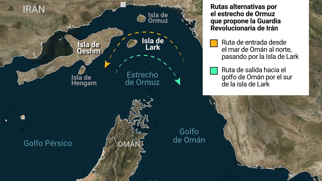 Irán plantea una "ruta alternativa" en el estrecho de Ormuz para evitar minas, aunque supondría un control total del paso del petróleo