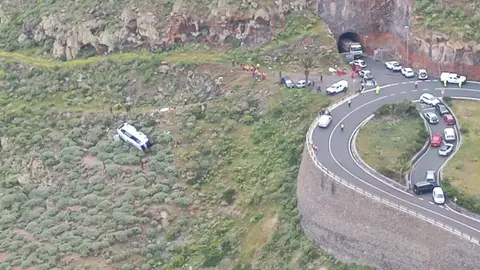 Accidente de autobús en La Gomera Accidente de autobús en La Gomera