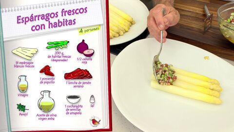Ingredientes Espárragos con habitas