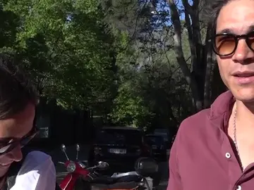 Pablo Castellano y María Pombo ante las cámaras Pablo Castellano y María Pombo ante las cámaras