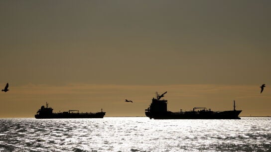 Buques petroleros en el golfo de Fos-sur-Mer 