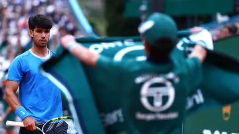 Carlos Alcaraz, en la final de Montecarlo ante Jannik Sinner Carlos Alcaraz, en la final de Montecarlo ante Jannik Sinner