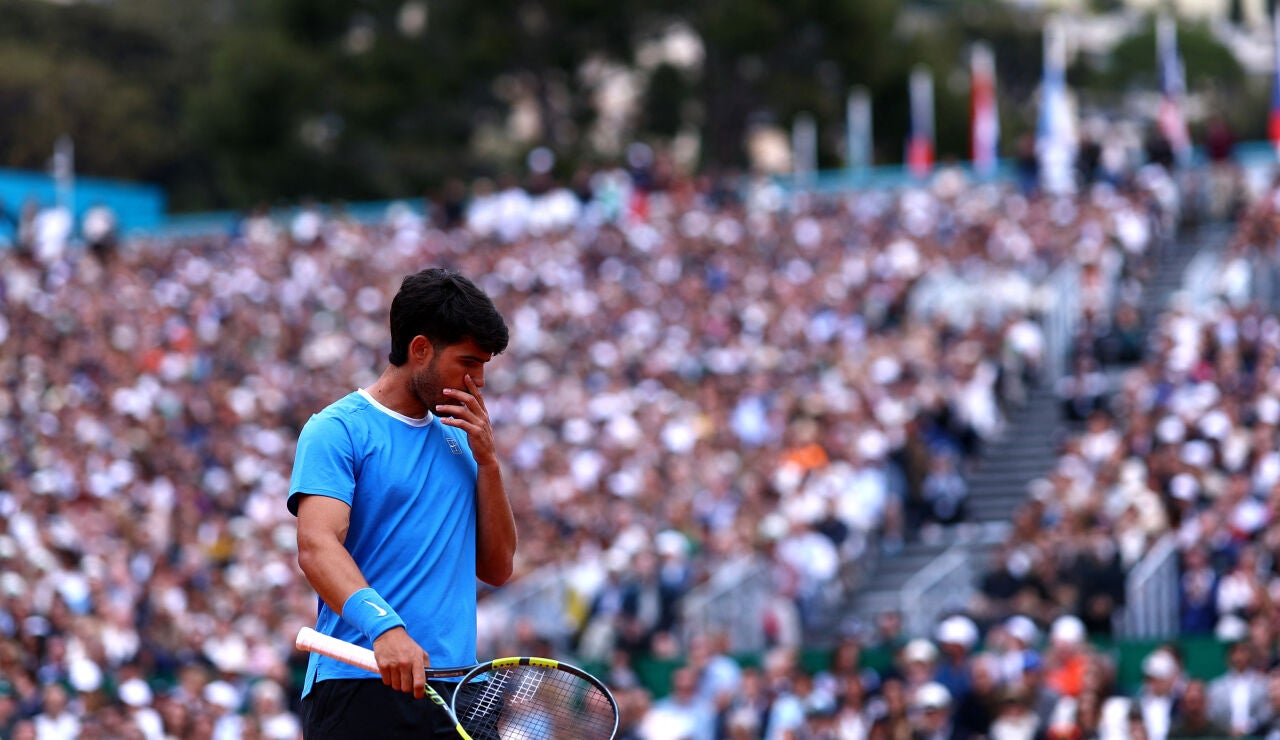 Carlos Alcaraz, en la final de Montecarlo ante Sinner