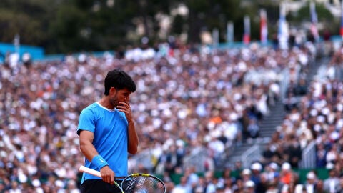 Carlos Alcaraz, en la final de Montecarlo ante Sinner