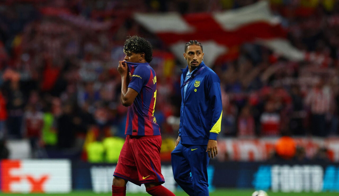 Lamine Yamal, tras la eliminaci&oacute;n en el Metropolitano