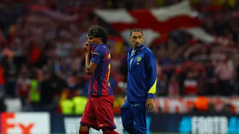 Lamine Yamal, tras la eliminación en el Metropolitano Lamine Yamal, tras la eliminación en el Metropolitano